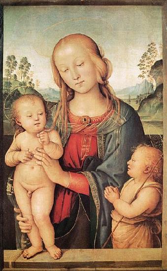 Madonna with Child and the Infant St John, Pietro Perugino